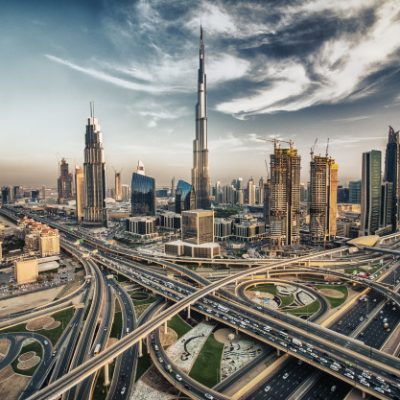 Dubai skyline with beautiful city