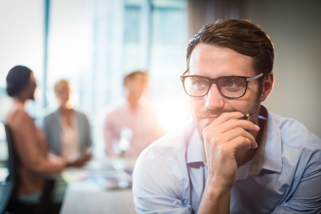 Man thinking about expanding your business to New York